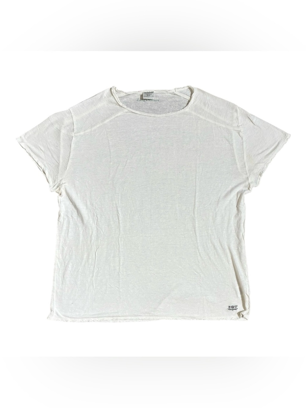 Zadig Voltaire Linen Short Sleeve Tee Shirt